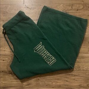 Universal Wicked Dark Green Sweater Pants Flair Adjustable Waist Band